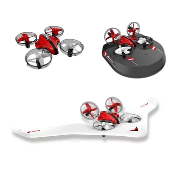 

3 in 1 RC Quadcopter with 2.4Ghz Remote Control Mini Drone RC Toys Glider Plane Hovercraft 3D Flip Headless Mode for Kids