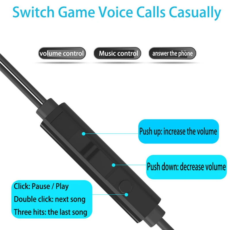 3 5mm Wired Headphones Gaming Headset In Ear Earbuds Heavy Bass Earphone With Mircophone For Phone Computer For XBOX PS4 Iphone8