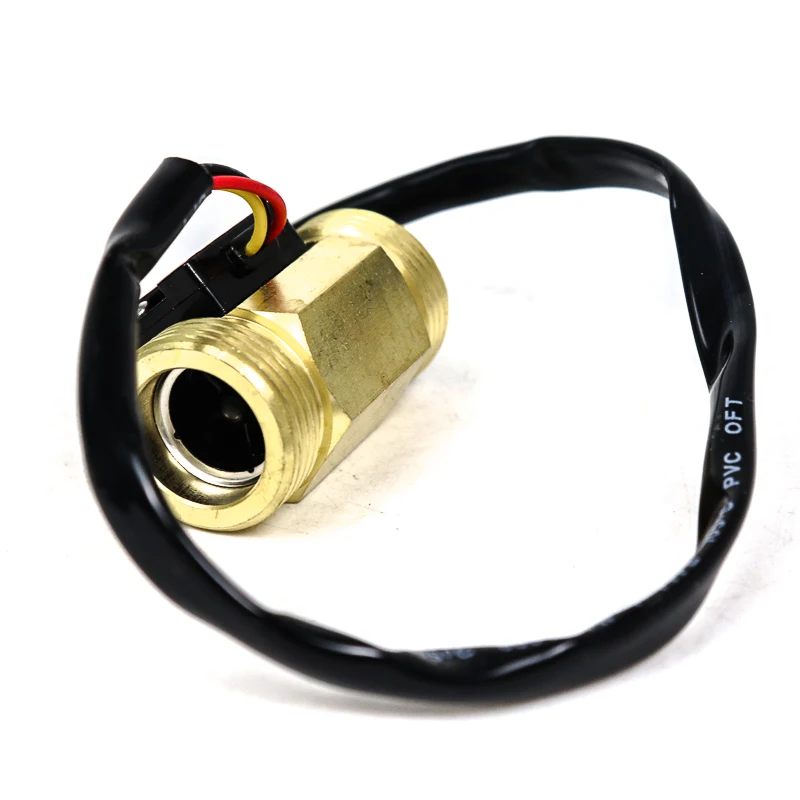 G 3/4 Inch Brass Copper Magnetic Hall Effect Water Pump Flow Rate Meter Sensor 4-20ma Liquid Flow Switch