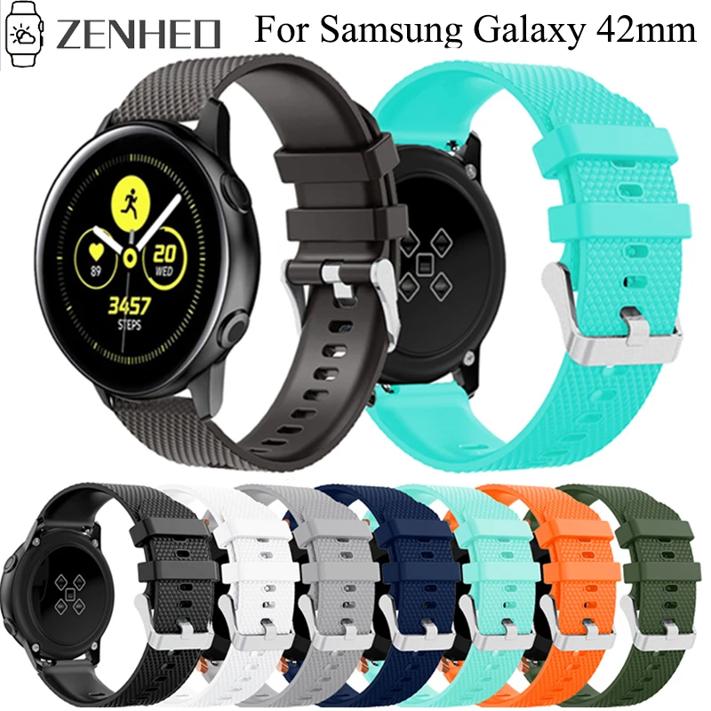 

20mm Watch Strap for Samsung Galaxy Watch 42mm Silicone Watchband Replacement Watch Band For Samsung Gear Sport S2 Accessories