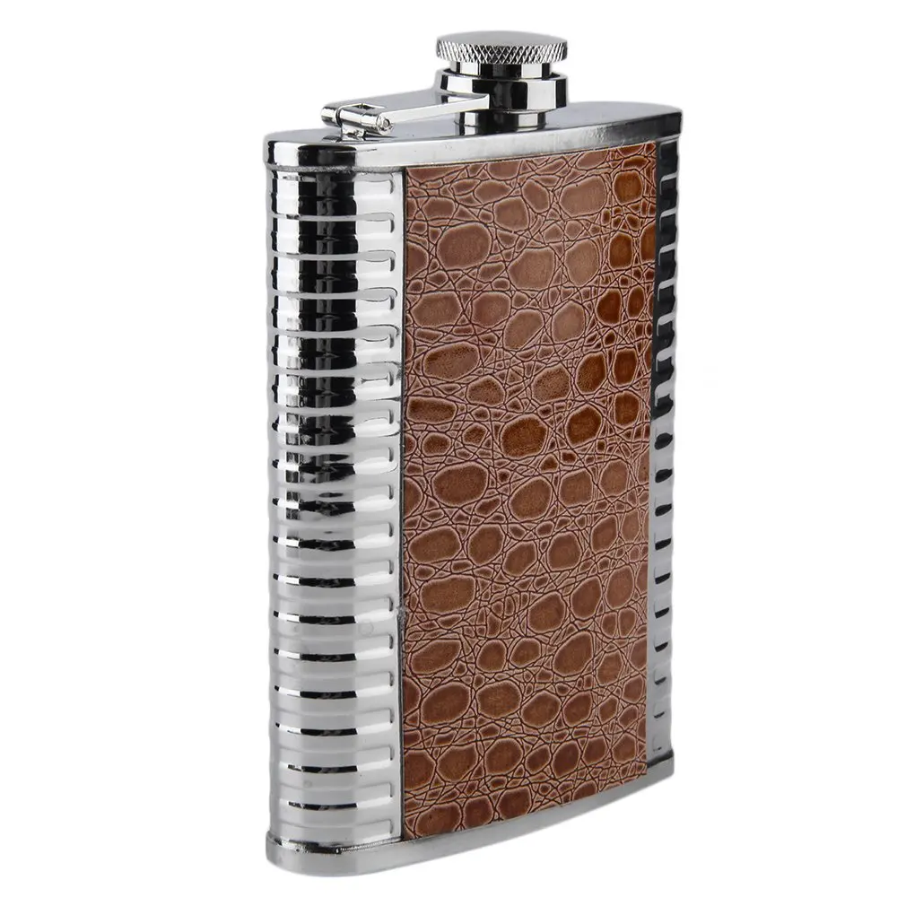 Smooth Surface Designed Portable 200ml 8oz Stainless Steel Hip Flask Alcohol Drinking Wine Bottle for Outdoor Holiday Party
