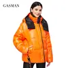 GASMAN 2022 Parka hooded thick winter women jacket fashion Women coat brand zipper outwear Female solid autumn puffer jacket 213 ► Photo 1/6