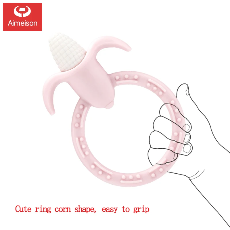 Aimeison Baby Molar Stick Corn Teether Baby Silicone Bite Music Toy Can Be Boiled Non-toxic