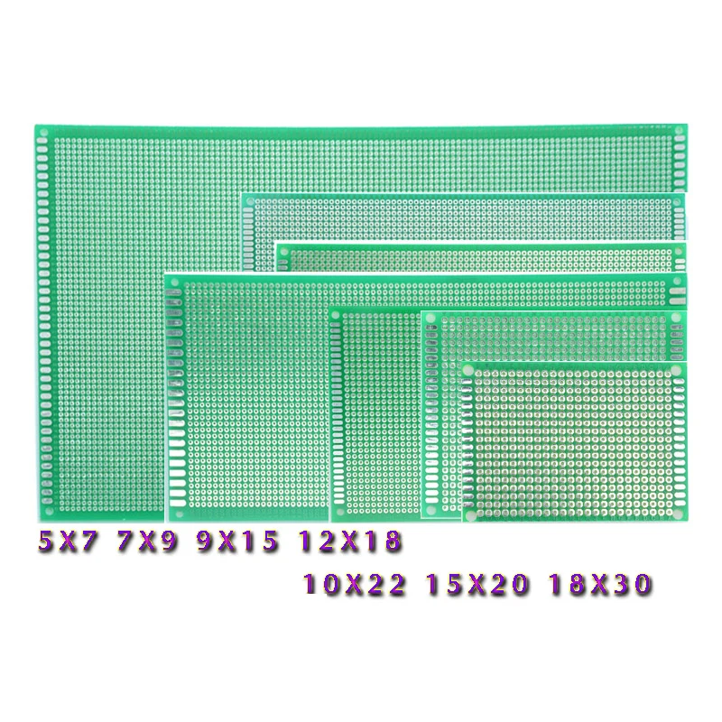 50/100 шт. PCB програмная панель односторонняя олово зеленый масло Стекло волокно универсальная дощатая отверстие плата универсальная плата 5X7 7X9 9X15 2X18