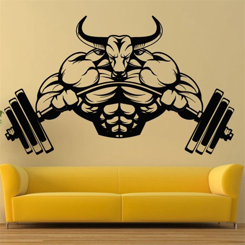 Dumbbell Hand Wall Stickers Modern Fashion Wall Sticker  Decoration Accessories
