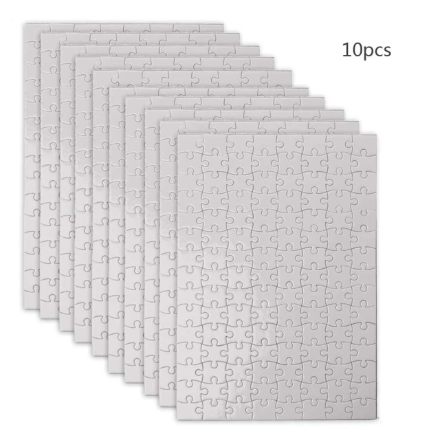 10 Packs Jigsaw Puzzles A4 A5 Sublimation Blanks Puzzles DIY Heat Transfer Craft 2