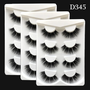 

Buzzme 4pairs 3D Mink Hair False Eyelashes Natural Length Eye Lashes Wispy Makeup Beauty Extension Tools