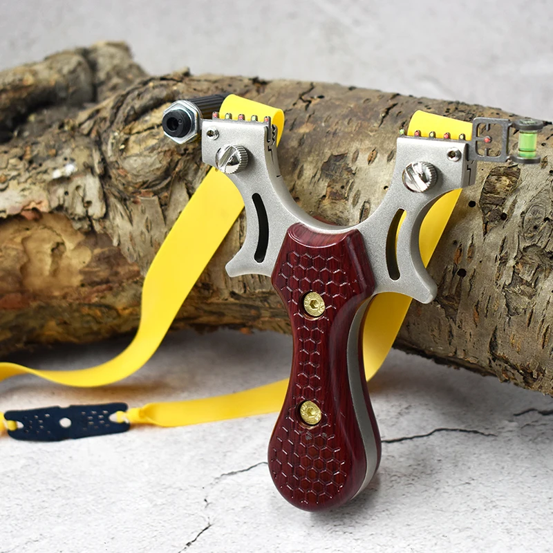 Stainless Steel Slingshot, Outdoor Hunting Catapult, ABS Patch Handle, Flat Rubber Band, Slingshot Accessories