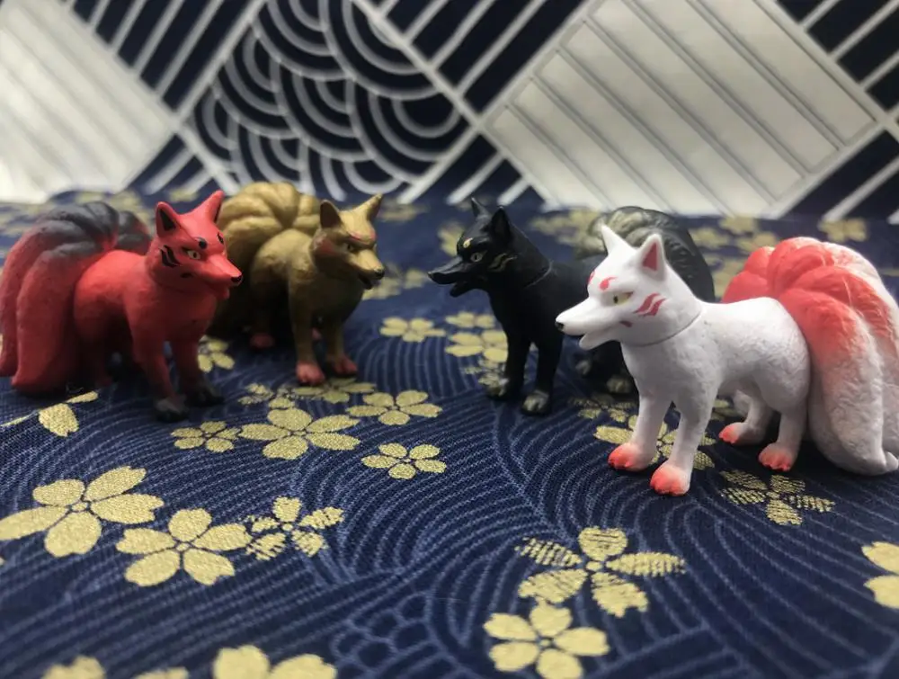 

pvc figure model toy tails fox 6pcs/set