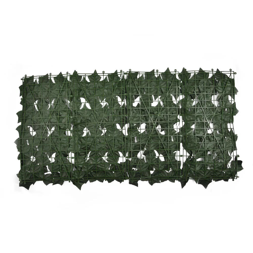 4PCS Artificial Hedge Panels Garden Fence Wall Landscaping Privacy Screen Mesh Trellis Home Outdoor Decor 25*50CM