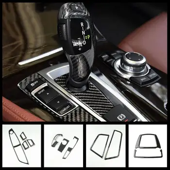 

Car Styling Console CD Panel Cover Trim Gear Shift Decoration Carbon Fiber For BMW 5 Series F10 RHD Interior AC Frame Stickers