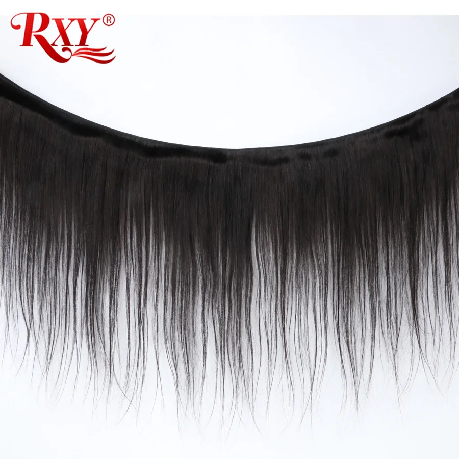 RXY бразильские волосы в пучке с двойным плетением прямые волосы пряди Remy человеческие волосы для наращивания "-28" 3 или 4 пряди предложения
