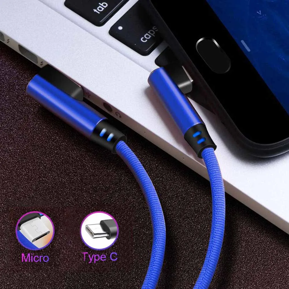 Usb type-C кабель для быстрой зарядки usb c кабель для передачи данных type-c для samsung S9 S8 huawei p30 pro Xiaomi mi9 Redmi note7 кабель для мобильного телефона - Цвет: Синий