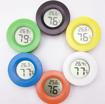 

Mini Indoor Outdoor LCD Digital Hygrometer Humidity Thermometer Round Temperature Meter thermograph Car Detector Convenient