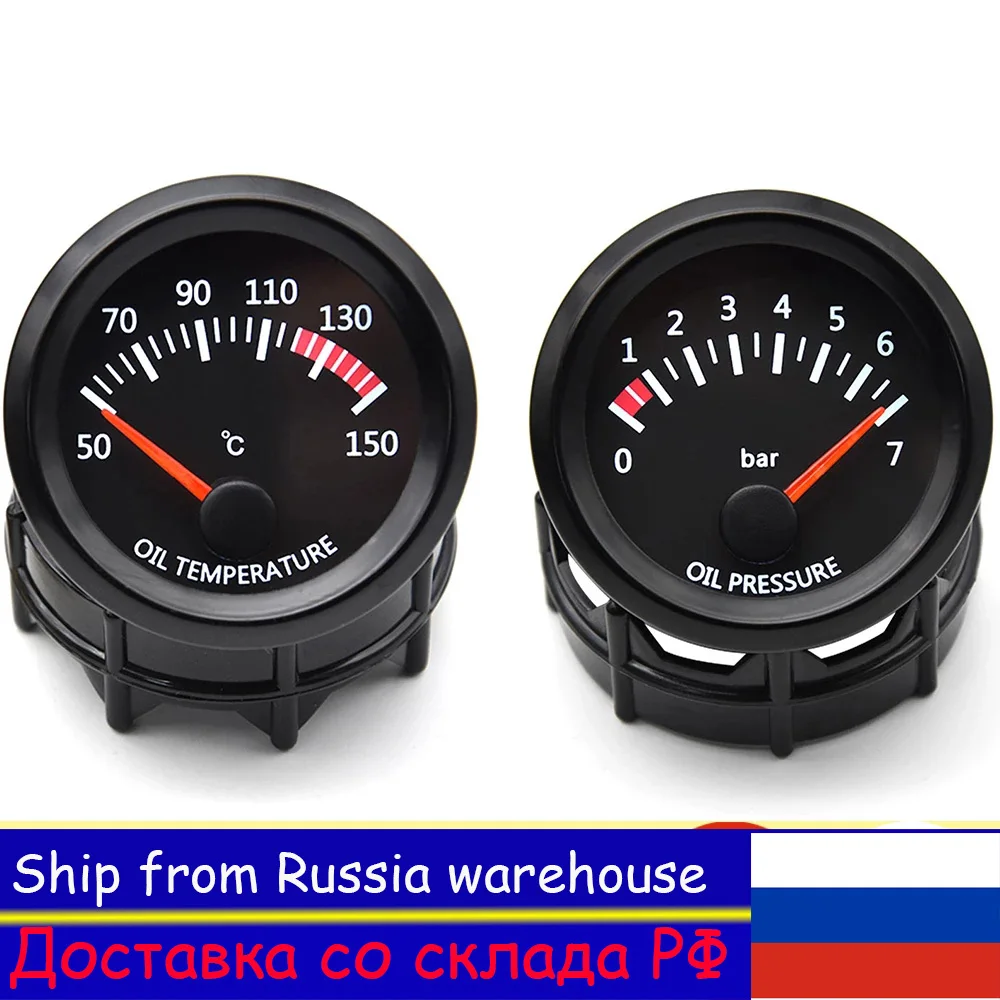 Kit Indicatore Di Temperatura Dell'Olio, Display LED 52mm, Misuratore Di Pressione Temperatura Acqua E Olio Per Auto, 50-150 - Foto 2