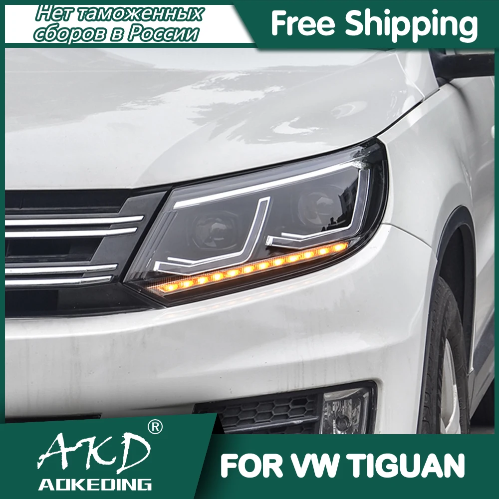 AKD Car Styling for VW Tiguan 2013-2017 Tiguan LED Headlight DRL Bi Xenon Lens Headlight High Beam Parking