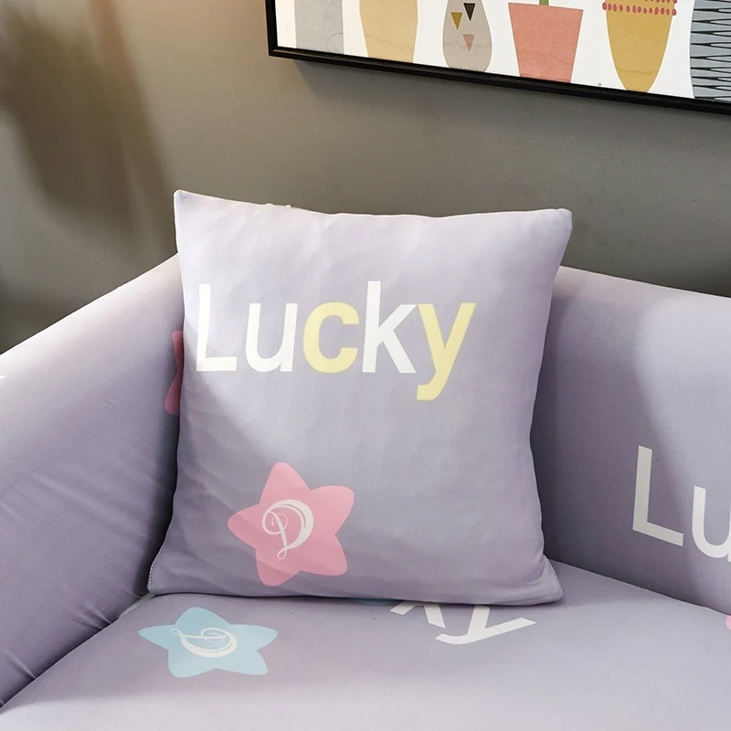 TUTUBIRD-мультяшный стиль Lucky Star стрейч плотный чехол для дивана кактус трикотажный тканевый нескользящий гибкий чехол для дивана