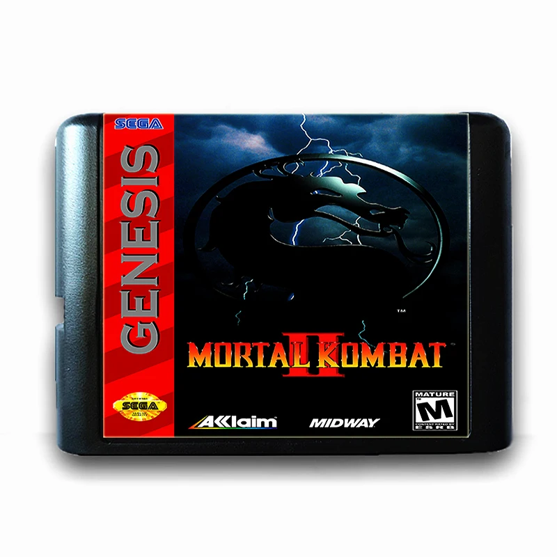Mortal Kombat 2 for 16 bit Sega MD Game Card for Mega Drive for Genesis US