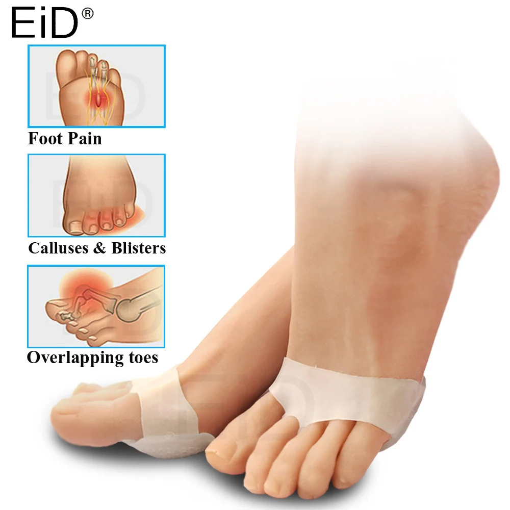 EiD Professional Silicone Gel Toes Separator fot Hallux Valgus Orthotic Insoles Toe Correction Cushion Forefoot Pad Inserts