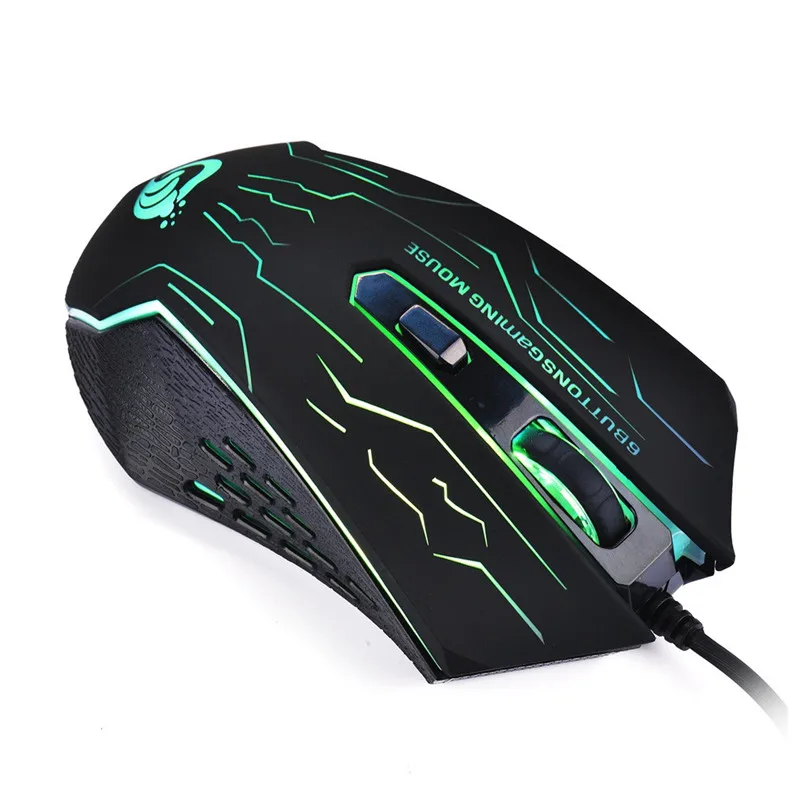 Профессиональная Проводная игровая мышь, 7 кнопок, 3600 dpi, RGB, Оптическая USB мышь, геймерские мыши, игровая мышь, бесшумная мышь для ПК, ноутбука