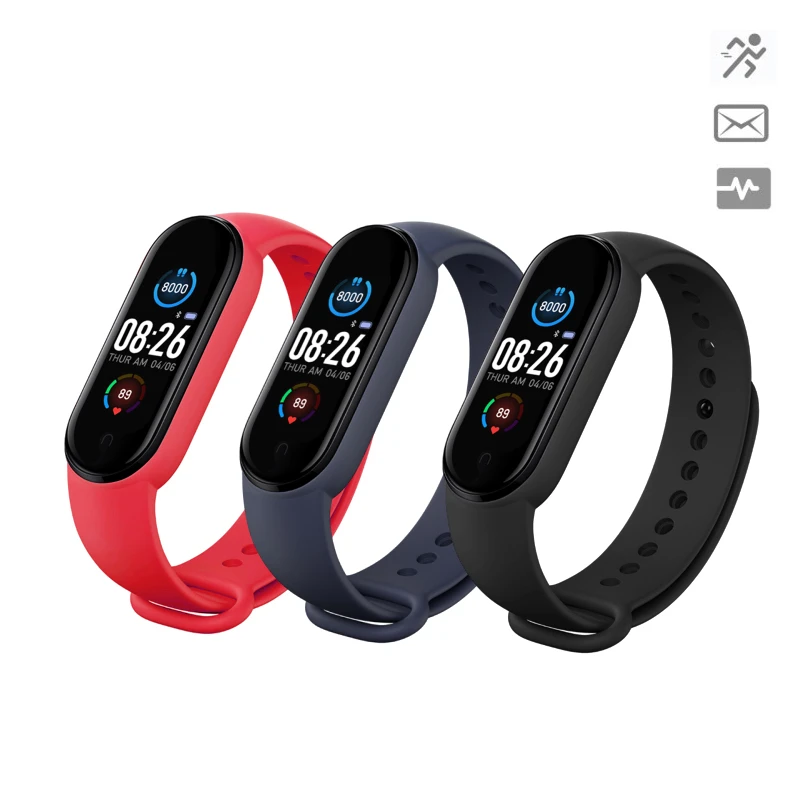 Bracelet intelligent M5 montre intelligente Bluetooth Sport Fitness Tracker podomètre moniteur de fréquence cardiaque rappel d'appel pression artérielle M5 Smartband