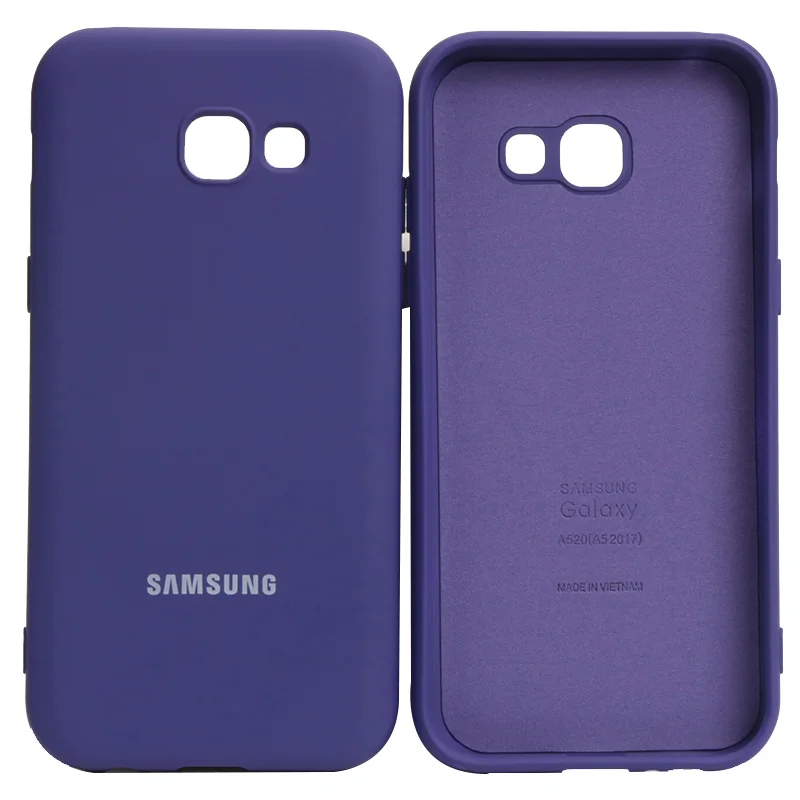 A520 2017 Case Samsung Galaxy A5 2017 A520 Silky Silicone Cover High Quality Soft-Touch Back Protective Shell A7 2017 A720 belt pouch for mobile phone