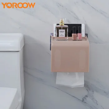 

Holder Paper Toilet Wall Towel Holder Plastic Storage Wall Towel Dispenser Mobile Box For Rack Bathroom Screw In GMB00AM 3