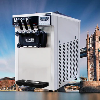 

New fruit yogurt ice cream mixer stainless steel soft ice cream machine desktop low price sale