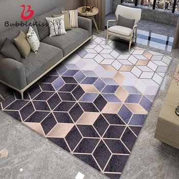 

Bubble Kiss Carpets For Living Room Home Gold Line Decor Rug Geometric Pattern Floor Carpet Children's Room Non Slip Area Rugs