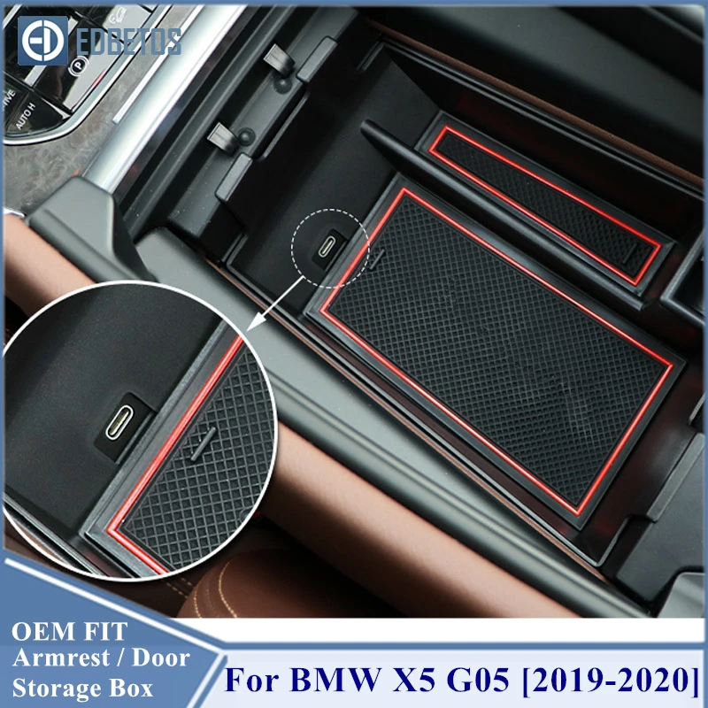 Center Console Armrest Storage Box for BMW X5 G05  2019-2021 