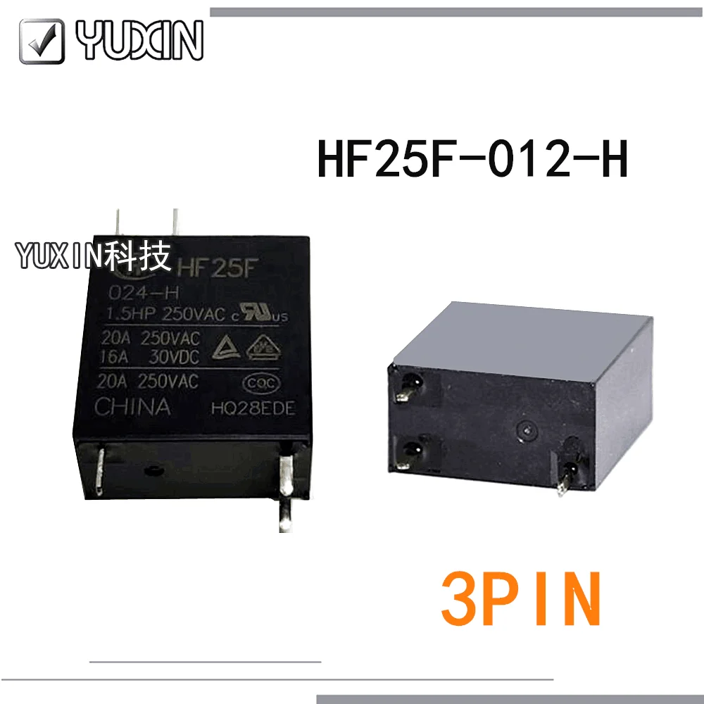 10 шт./лот 100% оригинальное и новое реле HF25F-012-H HF25F-024-H HF25F 012 H 12V 24V HF25F012H 3PIN 12VDC 24VDC 20A |
