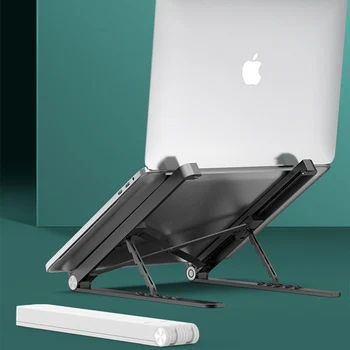 

Adjustable Aluminum Laptop Stand Foldable Support Base Notebook Stand Holder Lapdesk Computer Cooling Bracket Riser