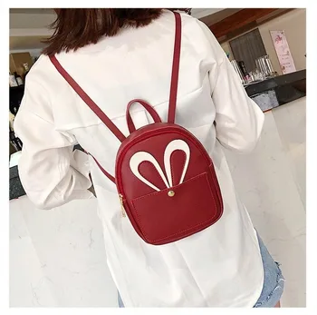

2020 new backpack women's cute bunny ears casual fashion travel large capacity backpack ladies