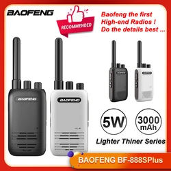 Baofeng – Mini radio Portable haut de gamme 5W, talkie walkie UHF 400 480MHz 16CH BF 888S Plus, émetteur récepteur Portable puissant 