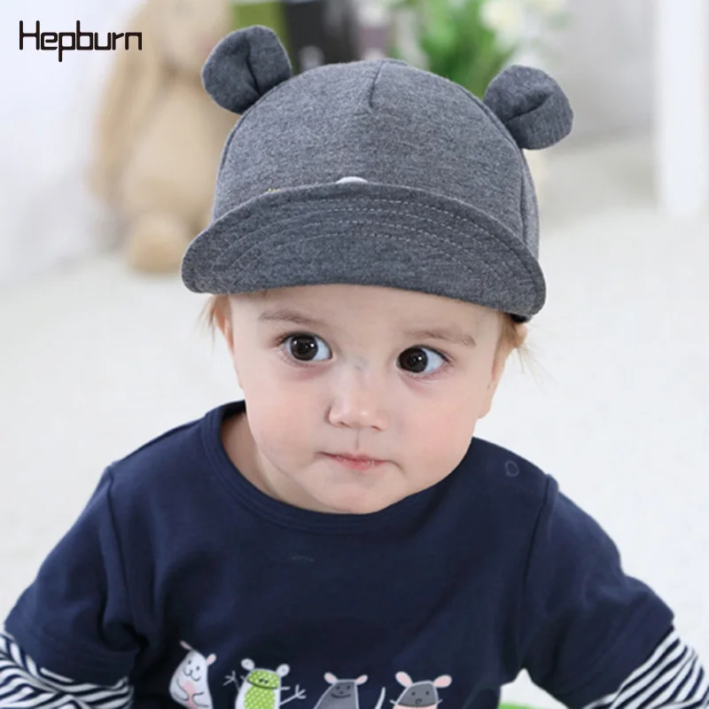 

Hepburn Brand Infant Baby Hat Spring Summer Visor Kids Cap Baseball Hats For 6-24 months Children Unisex Velcro Toddler Cap