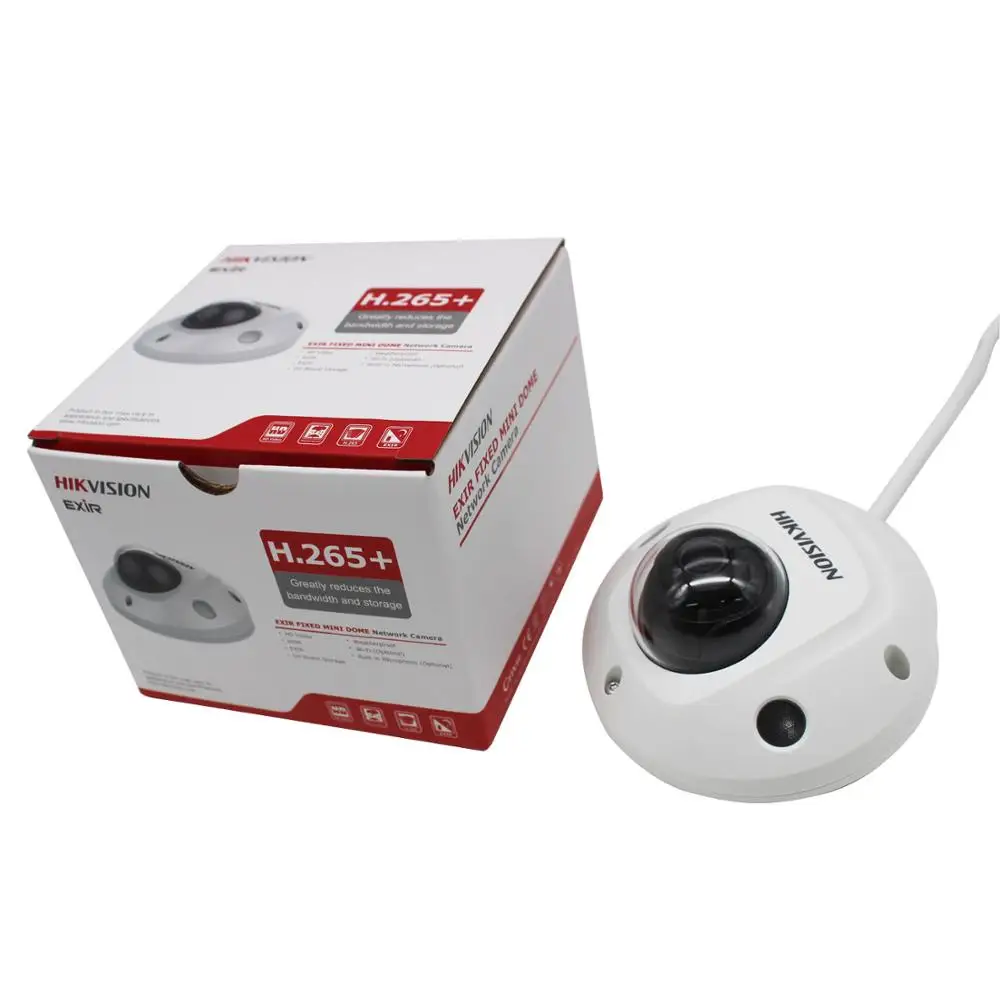Hikvision камера видеонаблюдения наружная DS-2CD2555FWD-IS 5MP ИК Мини купольная ip-камера Безопасности s POE H.265+ встроенный микро