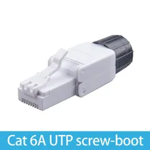 Connecteur Ethernet Cat 6a Cat6 connecteur RJ45 UTP vis Boot 8P8C connexion sans outil répétable à l'aide de câble 23-26AWG