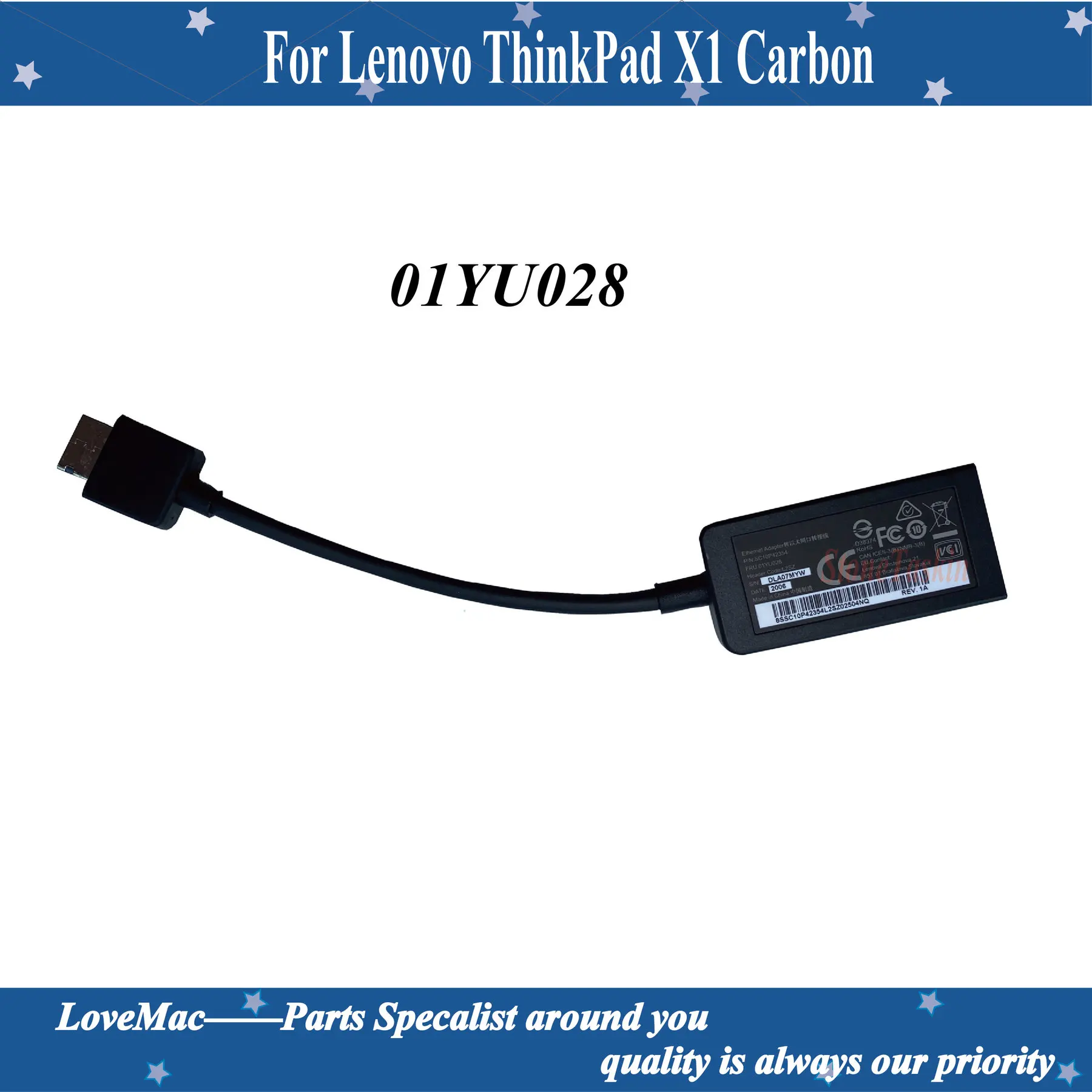 Высокое качество fru 01YU028 для Lenovo ThinkPad X1 Carbon 2018 X280 SC10P42352 4X90Q84427 к адаптеру порта Ethernet