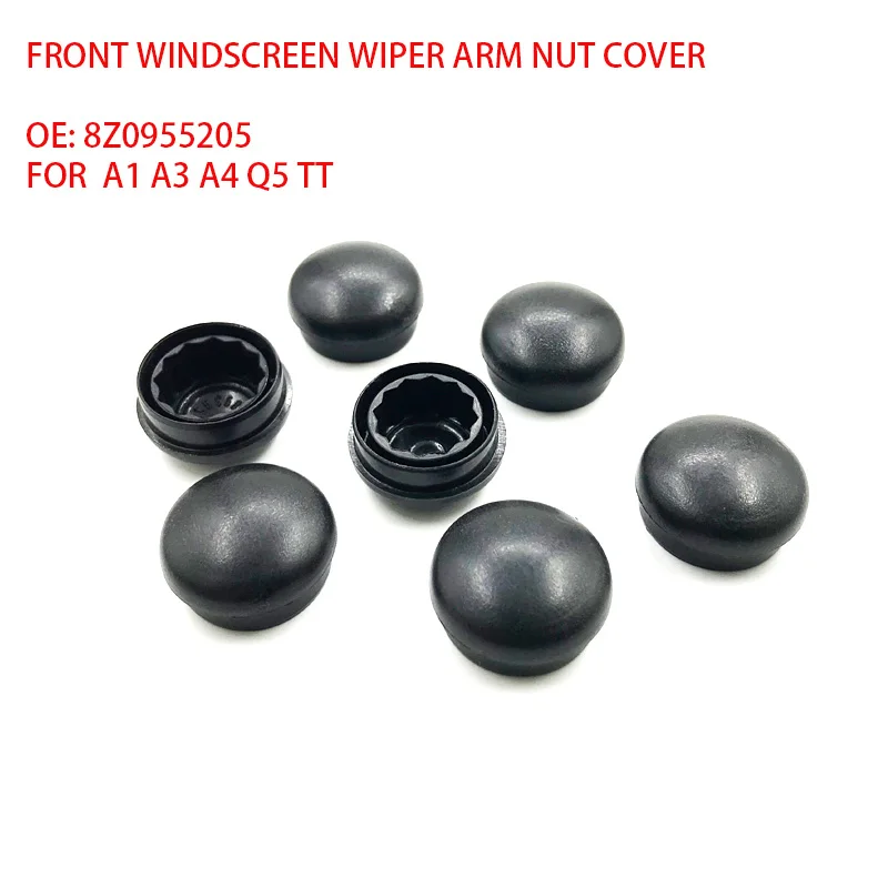 5N0 955 205 FOR Audi A1 A3 A4 Q5 TT VW Beetle Golf Jetta Polo Front Wiper Arm Cap Cover Black Nut 5N0955205 | Автомобили и