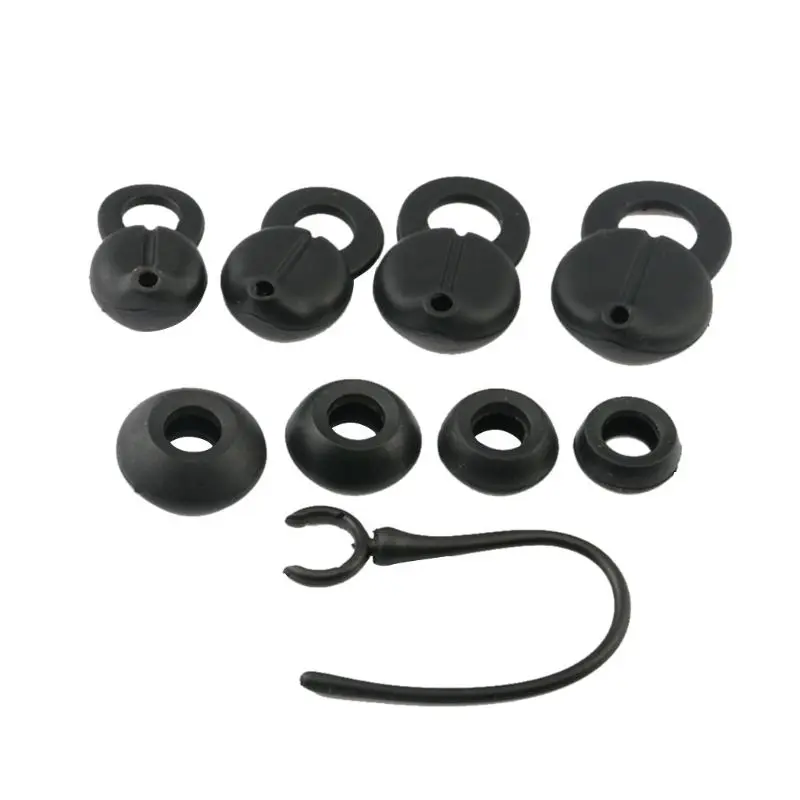 

9Pcs/Set 9Pcs/Set Black Ear Buds Gels Earmuffs Ear Tip Hook Loop Clip Replacement for Jawbone ERA/EAR Icon HD Wireless Bluetooth