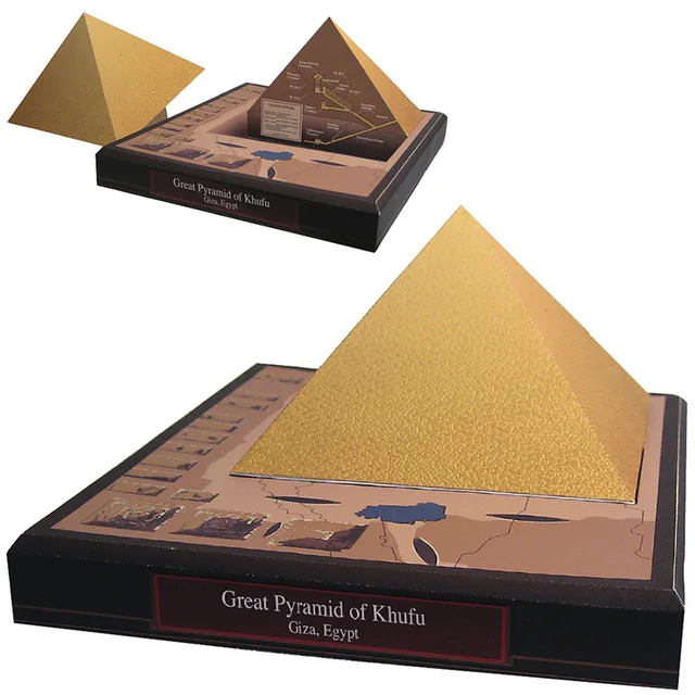 Egypt Great Pyramid of Khufu Mini 3D Paper Model House Papercraft DIY Art Origami Building Kids Adult Handmade Craft Toys QD-203 1
