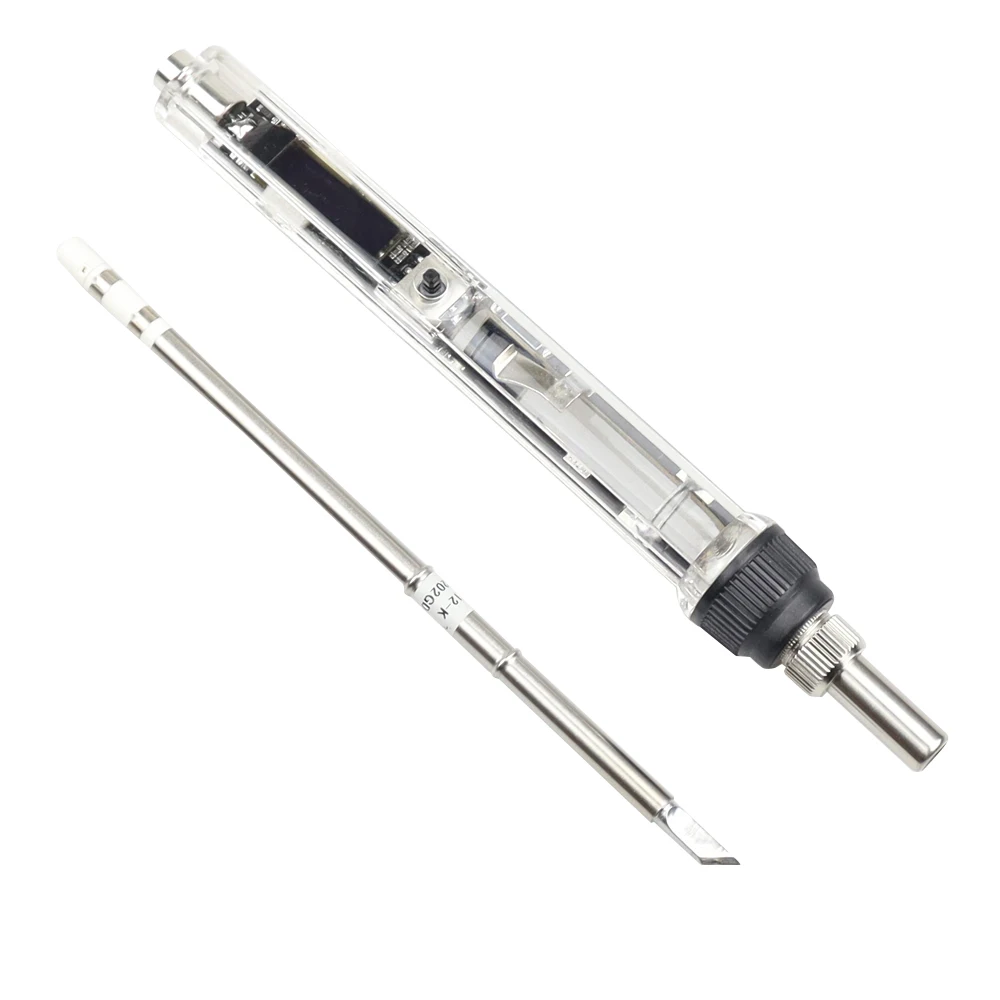 Soldering Iron Electric Soldering Iron Soldering Iron Kit Soldering Station Mat Soldering Iron Set Soldering Iron Stand Digital OLED T12 Mini Soldering Iron DC 12-24V 72W Adjustable Temperature Electric Welding Solder Tip Station Tool