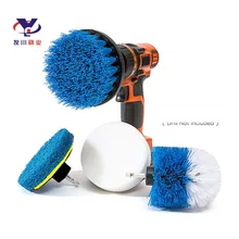 Электрическая насадка в виде щетки электрического инструмента набор чистящих средств для ухода за Pp шелк установить шерстяными помпончиками на 4-дюймовый дисковая кисть скребок, губка для чистки Combi