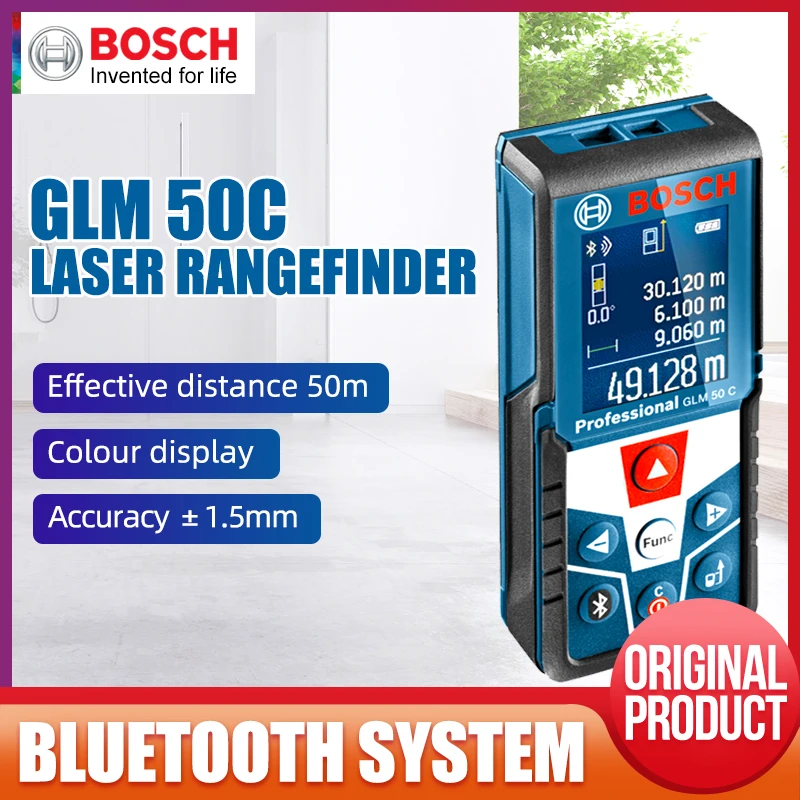 Лазерный дальномер BOSCH GLM50C портативный измерительный инструмент 50 м