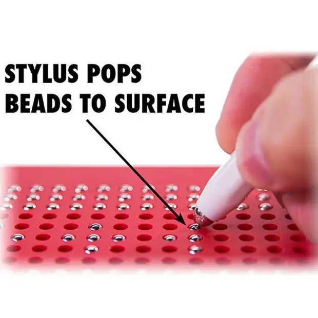Magnetic Tablet Magnet Drawing Board Steel Bead Stylus Pen Pop Bead Learning Educational Writing Toys for Children Gift 2