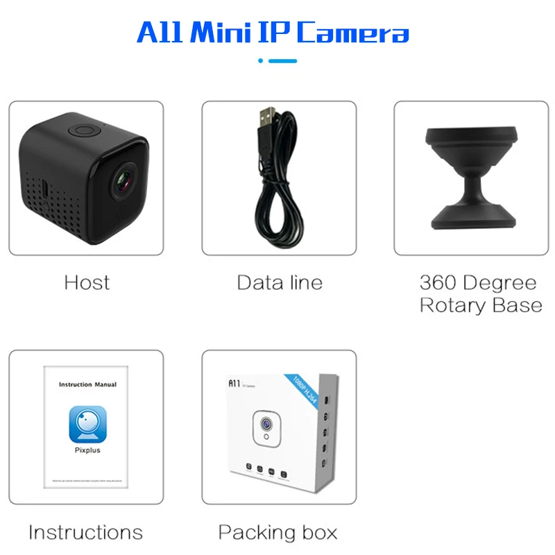 A11 A12 A10 1080P HD Wifi ip-камера ночного видения безопасности микро дома Смарт cctv детектор движения видео DVR мини видеокамера PK SQ23 - Цвет: A11 IP CAMERA