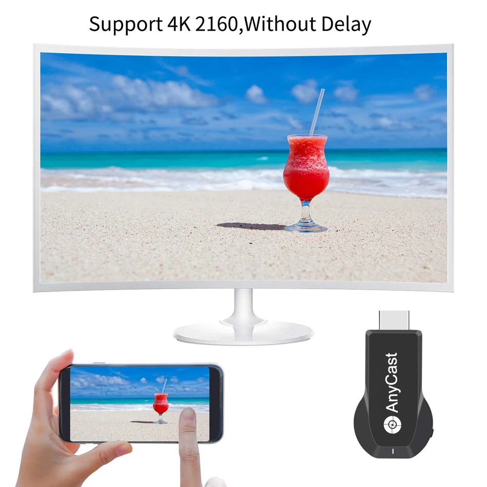 Anycast M100 2,4G/5G 4K Miracast любой литой беспроводной DLNA трансляции записи HDMI tv Stick Wifi Дисплей приемник ключа для IOS Android PC