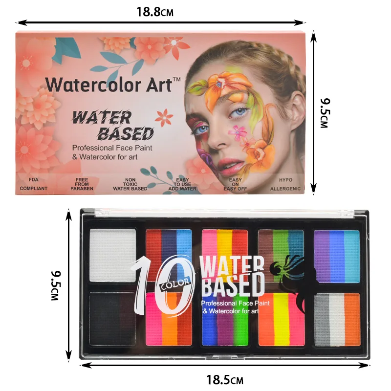 Palette De Maquillage à L'eau 6 Couleurs FLUO