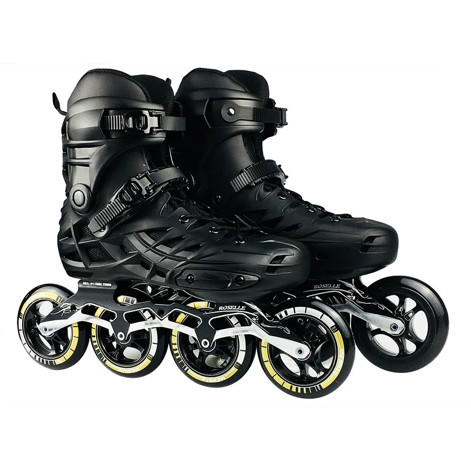 option 3 Black45-46 JK RS6 скоростные роликовые коньки Профессиональные роликовые коньки обувь для взрослых 3 или 4*110 мм колеса Patines FSK роликовые коньки SH55 - Цвет: option 3 Black45-46