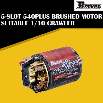 

New Arrival Rocket 540PLUS 5-Slot 11T Waterproof Brushed Motor for Tamiya Kyosho TRAXXAS WLtoys 1/10 RC Crawler Car